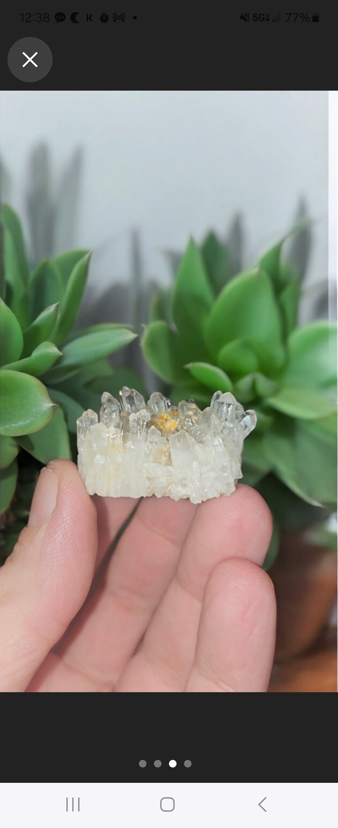 Crystal Cluster: Golden Healer Clear Quartz